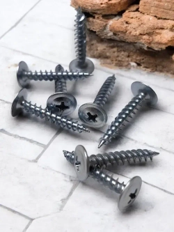 Саморез с прессшайбой 4,2х25 (острый) - 50 штук, универсальный, оцинкованный, шлиц Ph-2