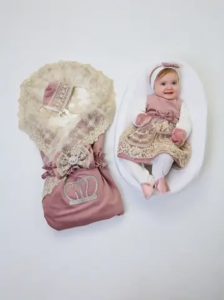 Комплект на выписку с платьем летний