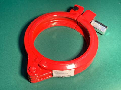 Хомут бетоновода DN150 (175 мм) болтовой (красный)