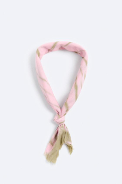 ZARA БАНДАНА С ПРИНТОМ ТАЙ-ДАЙ, РОЗОВЫЙ