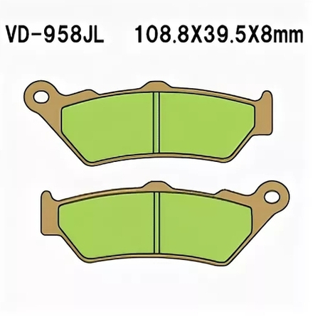 Колодки тормозные Vesrah VD-958JL (FDB2006 FA209)