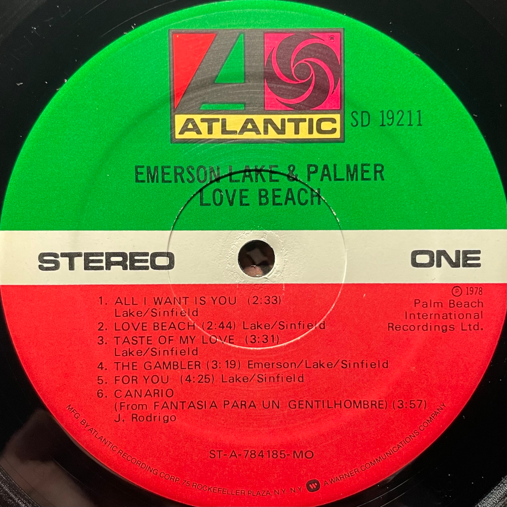 Emerson, Lake & Palmer ‎– Love Beach (США 1978г.)