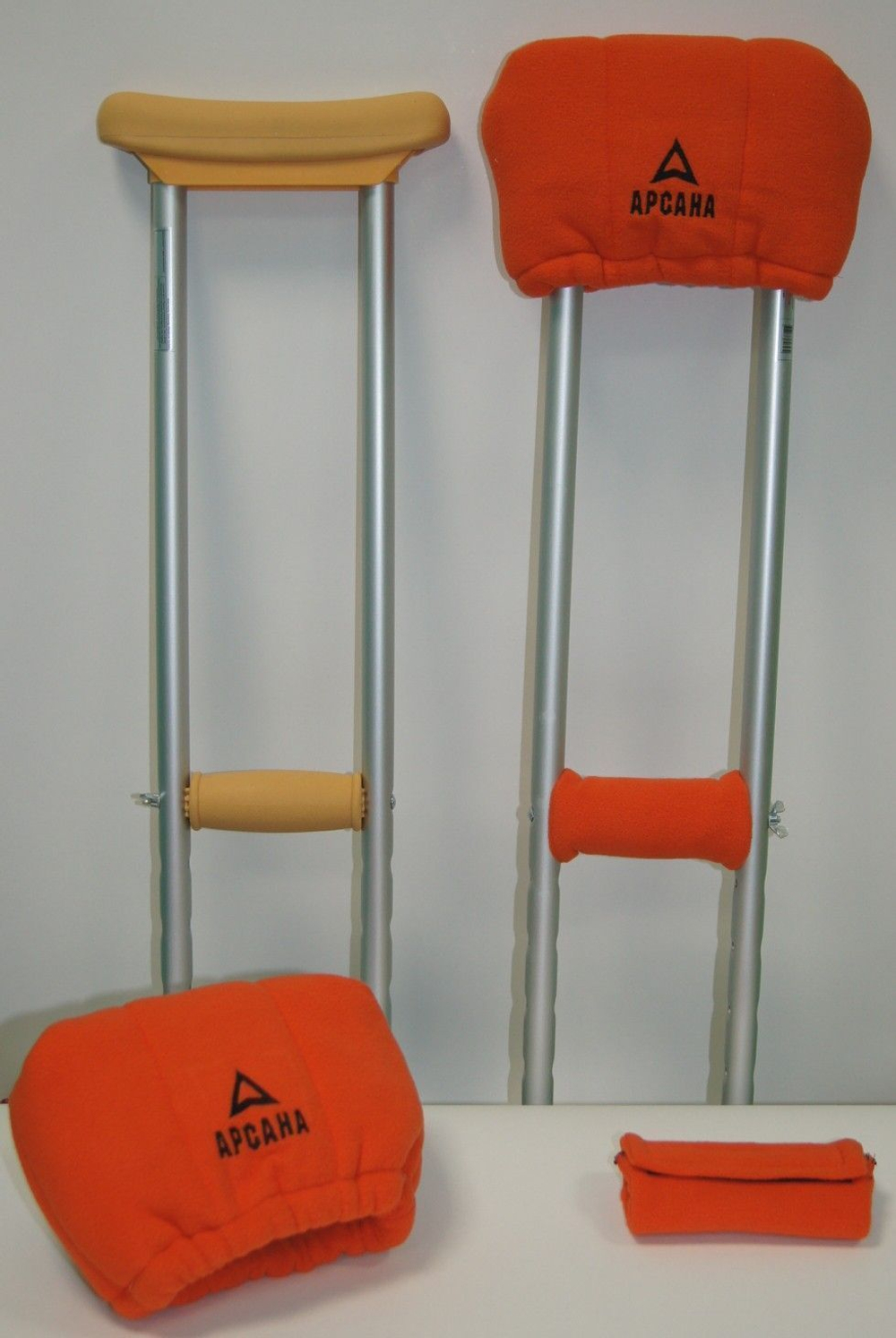 Комплект мягких накладок на костыли