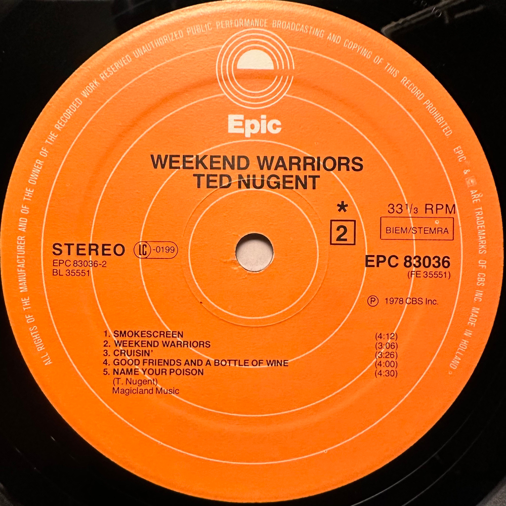 Ted Nugent - Weekend Warriors (Голландия 1978г.)