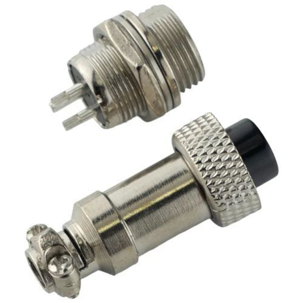 Авиационный разъем GX12 3Pin (штекер+гнездо)