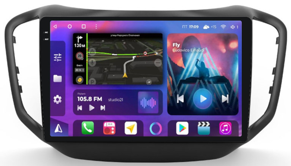 Магнитола для Chery Tiggo 5 2014-2020 - FarCar BM1036M-2K монитор 10.36" 2K QLED на Android 14, TS10, 4+32Гб, CarPlay, 4G SIM-слот