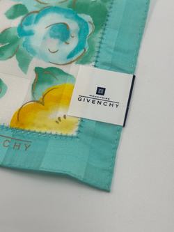 Платок бирюзовый с цветами Givenchy