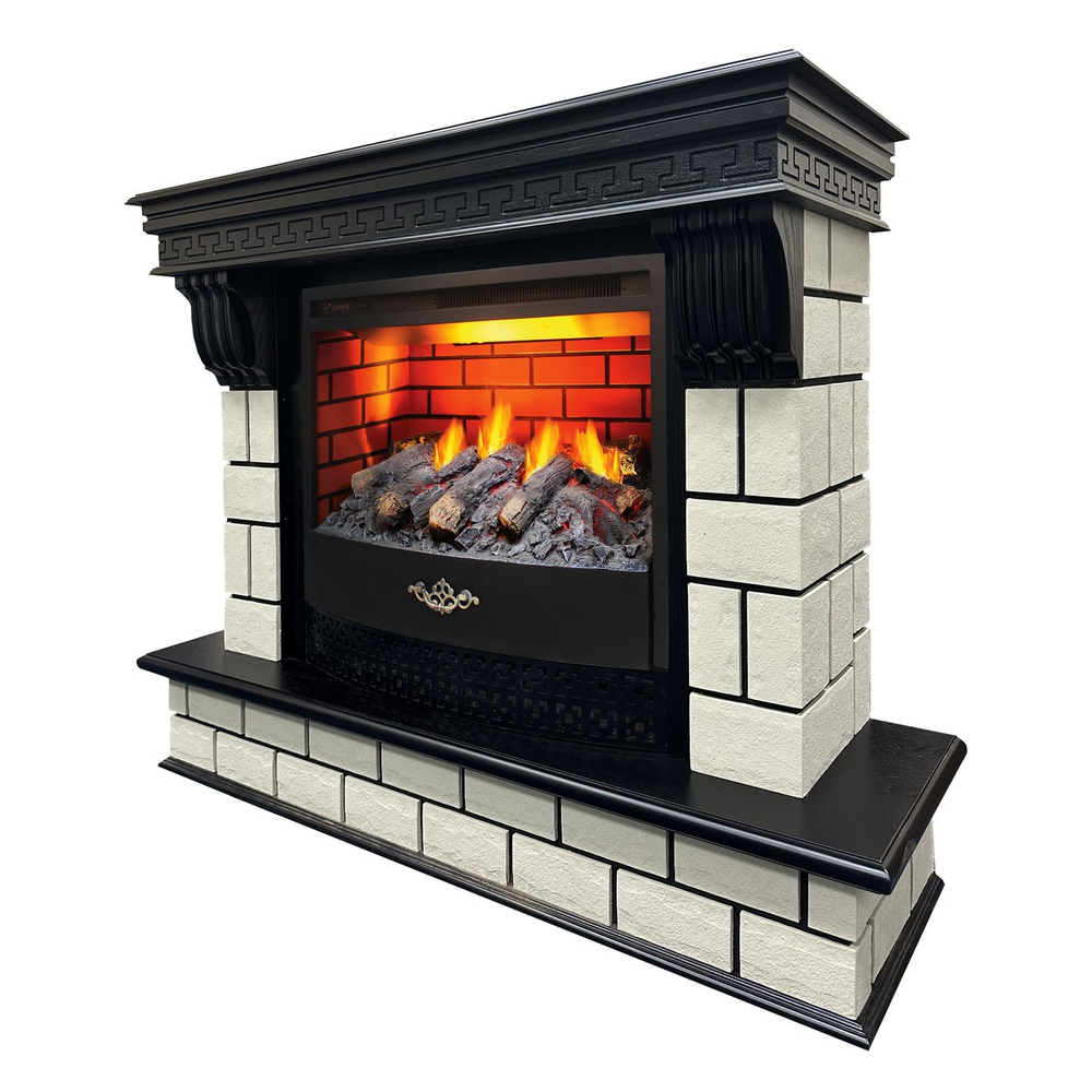 Электрокамин RealFlame Castle 25,5 DN орех с очагом 3D Firestar 25,5