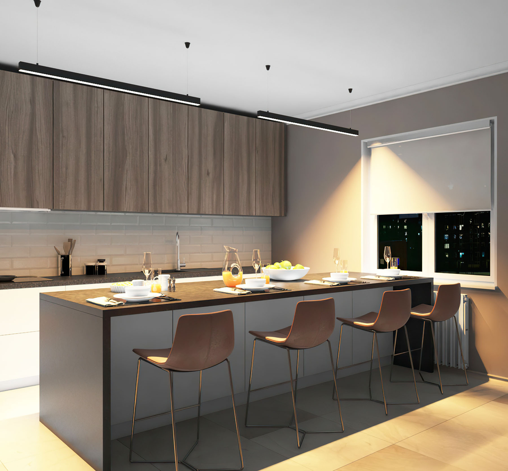 Подвесной светодиодный светильник Denkirs Hals DK9123-BK