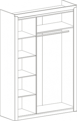 Шкаф 3 дв. "Соренто" спальня Дуб стирлинг