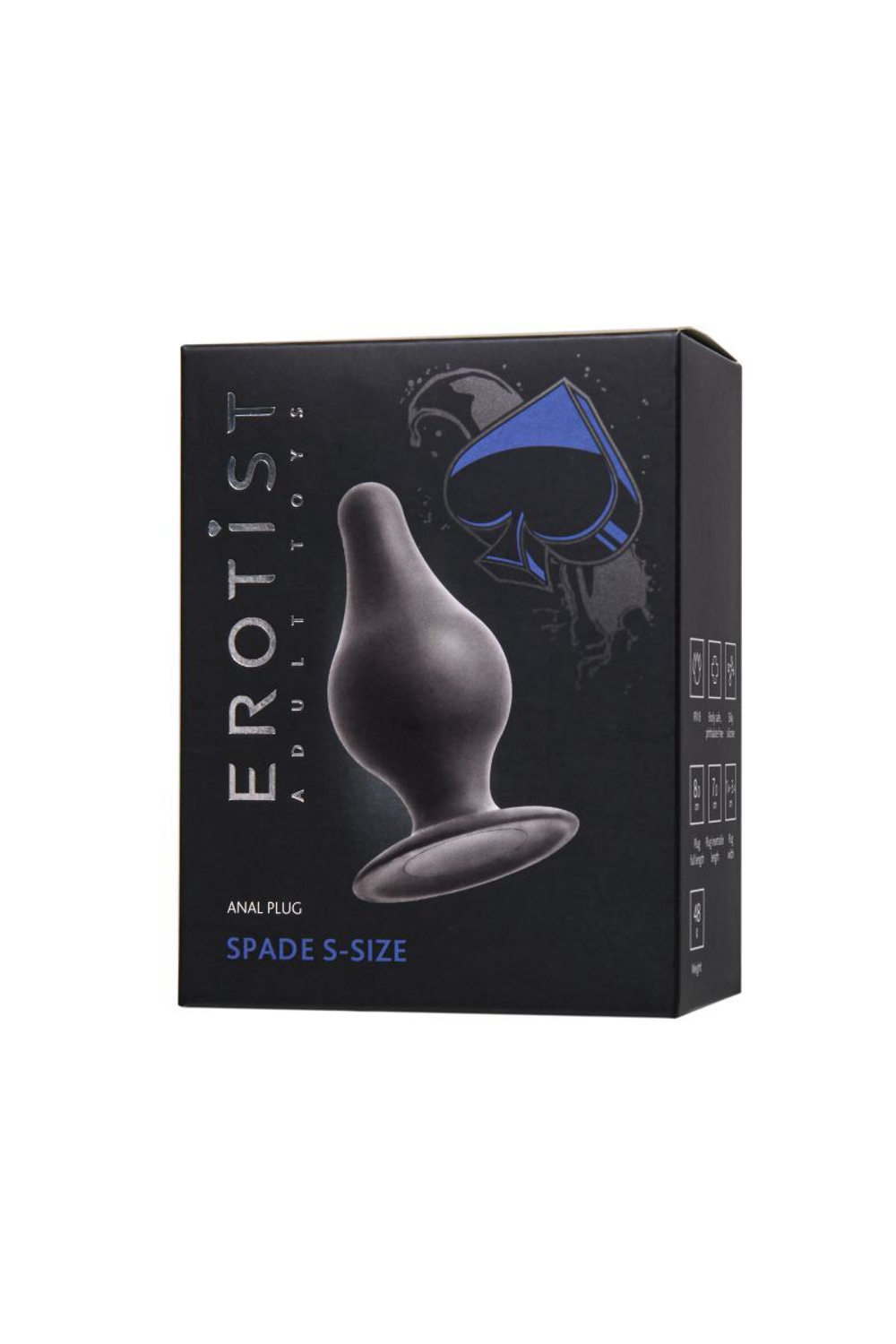 Черная анальная втулка Spade S