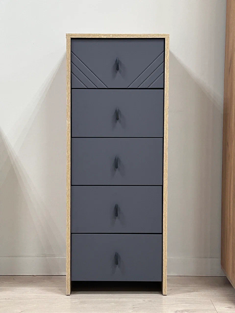 Комод 5 ящиков «Байкал» Графит