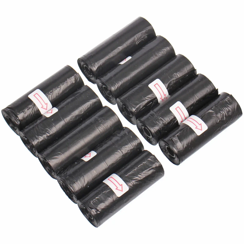Пакеты для уборки за собакой в наборе 10шт, цвет черный (1*10)