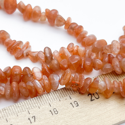 Солнечный камень бусины, крошка 3-7 мм, цена за нить 38 см