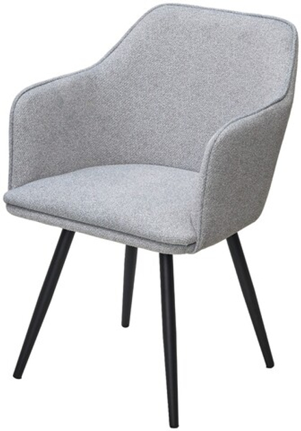 Стул М-City DISAUR Форт (Fort) поворотный на поворотный на 360 градусов, 10 Серый, букле, Черный каркас