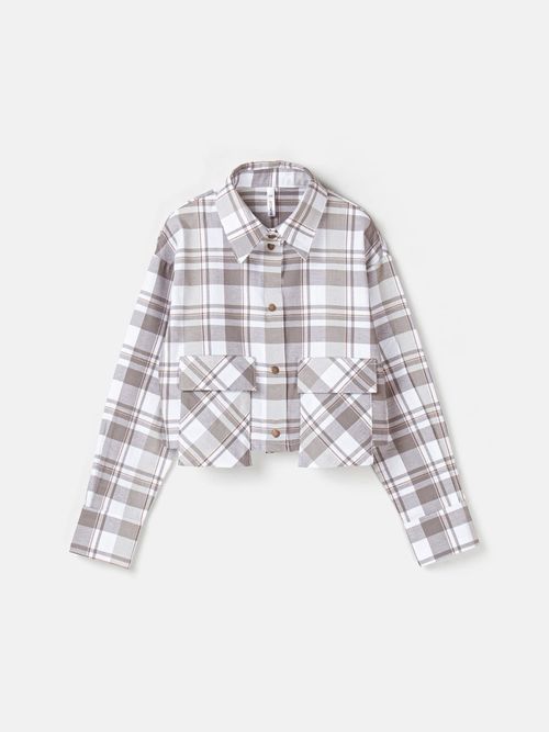 Рубашка фланелевая укороченная 