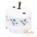 Тумблерный ретро выключатель Орнамент №2 Lindas 34418-B / Перекрестный