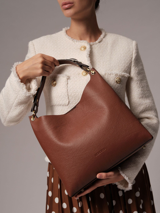 Сумка кожаная коричневая