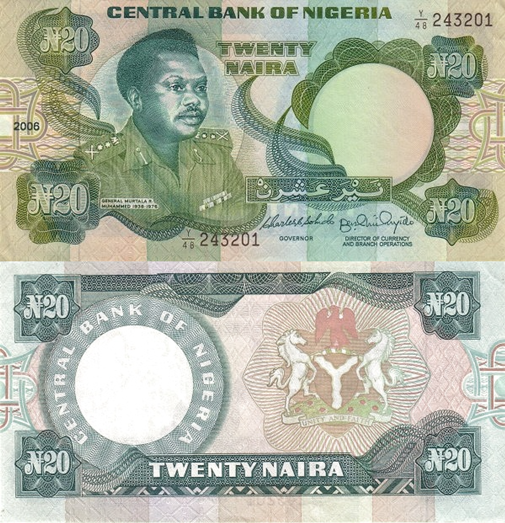 Нигерия 10 найра 1984-2006 Генерал Муртала Рамад Мухаммед UNC
