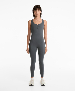 Oysho Длинный комбинезон Comfortlux, масляный синий