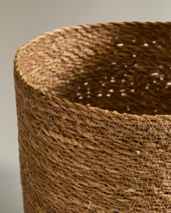 Zara Home Корзина из морской травы, цвет бежевый, 26 см