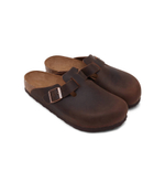 Шлепанцы кожаные boston leoi habana Birkenstock - коричневый(860131)