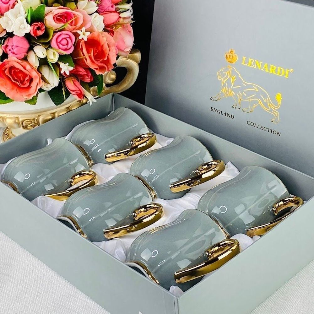 Lenardi 133-372 Набор из 6 кружек 400мл MULTICOLOR в под.уп.(х6)Фарфор