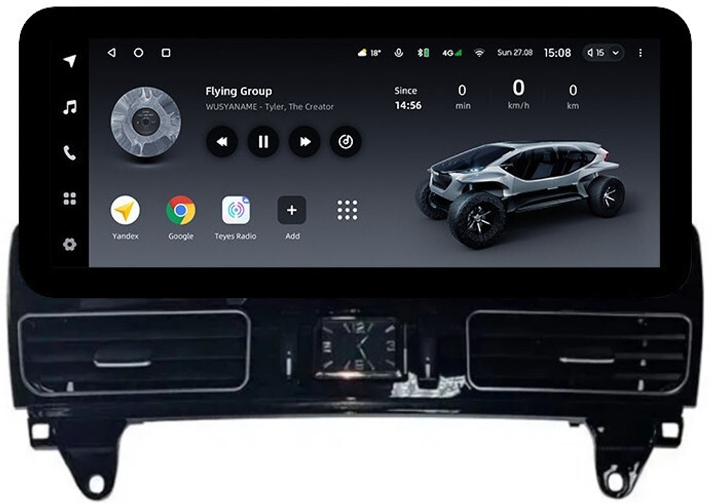 Магнитола Mercedes-Benz ML W166, GL X166 2011-2015 NTG 4.5/4.7 (спец-рамка) - Teyes LUX ONE ROUND монитор 12.3" 2K QLED на Android 10, CarPlay, 4G SIM-слот