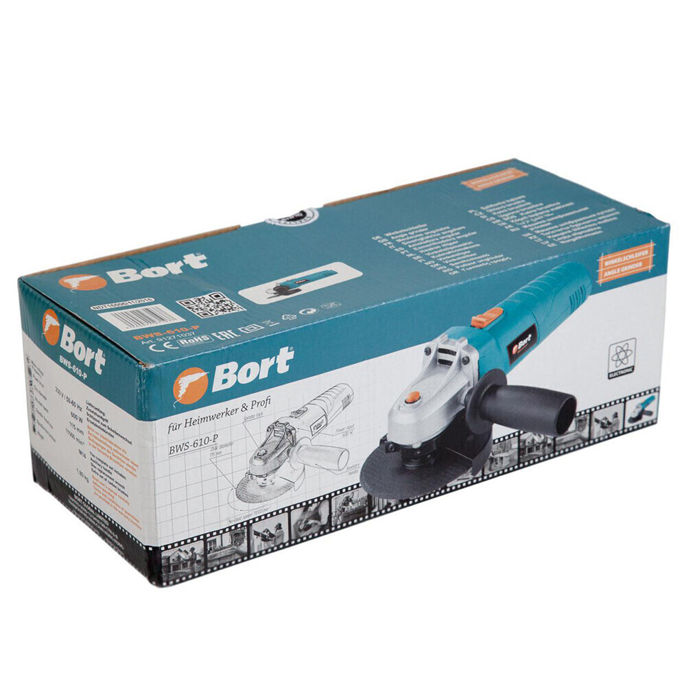 Машина шлифовальная Bort BWS-610-P угловая