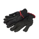 Перчатки двухслойные с ПВХ (шерсть), 85гр, р.10, черные, 168127---