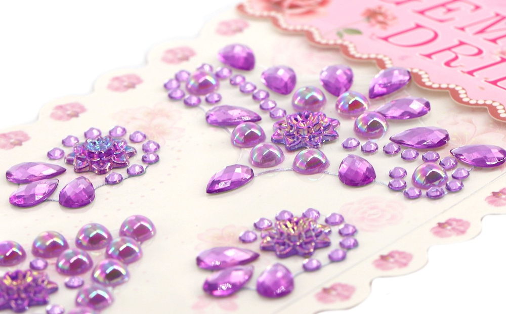 Наклейки-стразы Alingar, акриловые, "Перламутровые капли", пакет с европодвесом