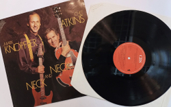 Винтажная виниловая пластинка LP Chet Atkins And Mark Knopfler Neck And Neck (Holland 1990)