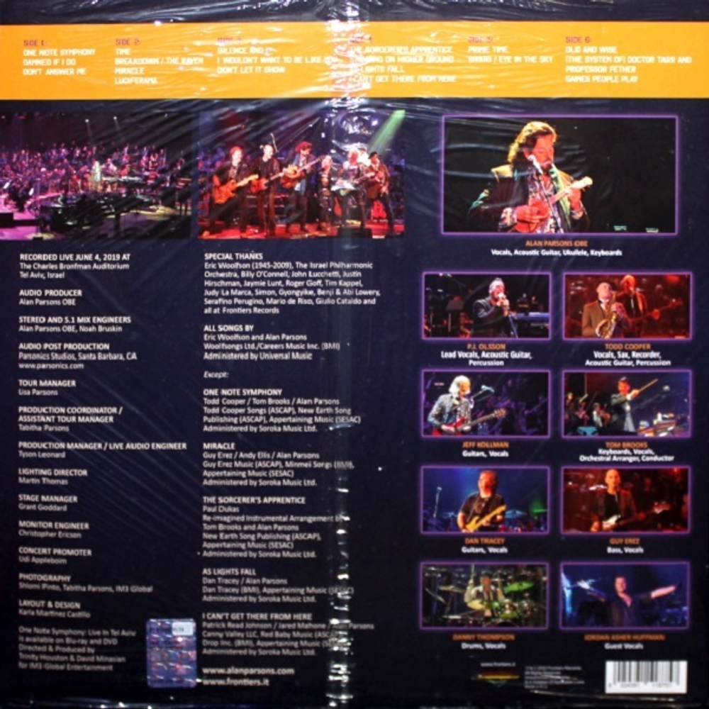 Alan Parsons With The Israel Philharmonic Orchestra / One Note Symphony (Live In Tel Aviv)(3LP)