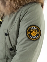 Куртка зимняя удлиненная мембранная с мехом капюшоном