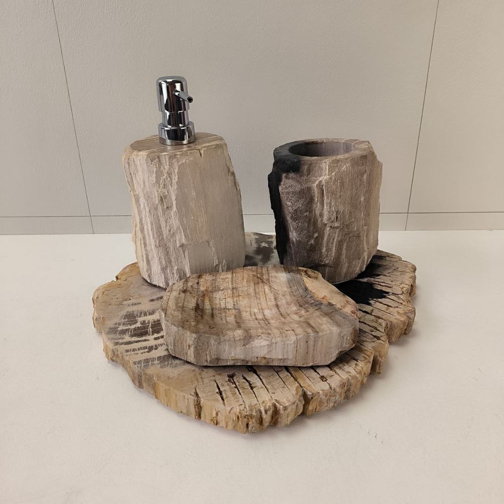 Набор из окаменелого дерева 4 предм Fossil Set NF-63284 поднос 149
