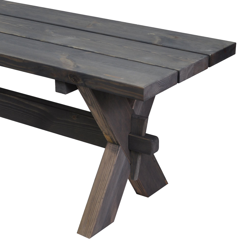 Деревянная скамейка Ойвинд садовая, графит