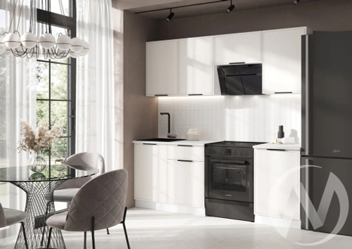 Кухня Николь 2;1м (белый/холст белый/антарес)