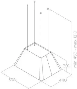 Встраиваемая вытяжка Elica IKONA LIGHT WH/F/60-PRF0165083