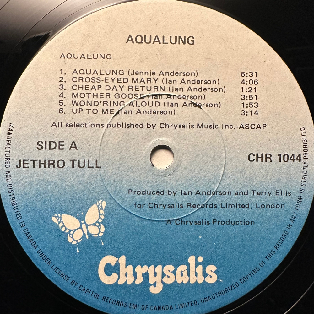 Jethro Tull - Aqualung (Канада 1977г.)