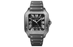 CARTIER SANTOS DE Automatic Mechanical Movement Men"s Watches Watch 39.8mm Black Dial Stainless Steel Case