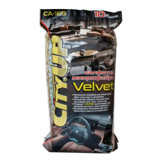 Салфетка микрофибра "City UP-165"Velvet (10шт) 30х30см