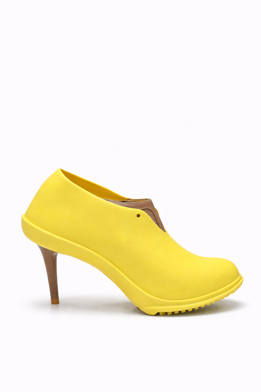 Галоши под каблук желтые