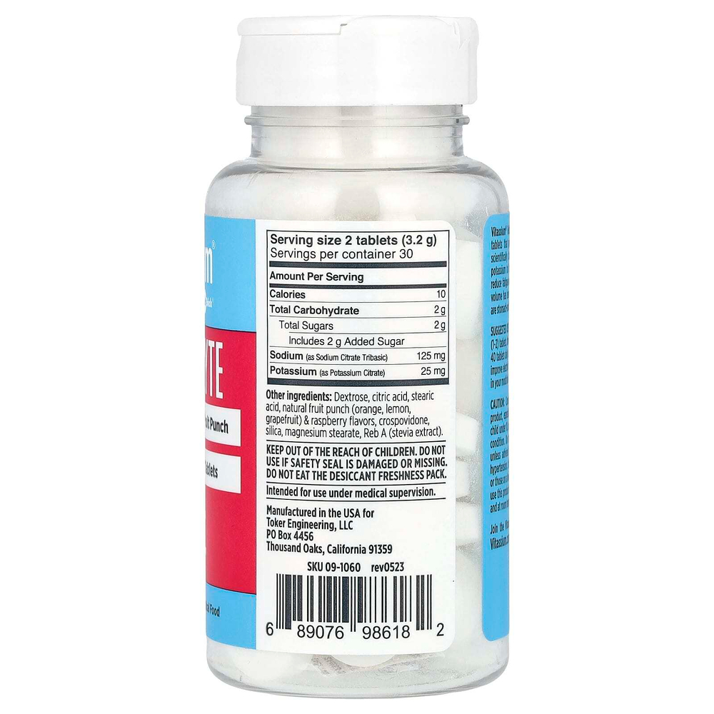 Vitassium, Electrolyte FastChews®, Fruit Punch , 60 Chewable Tablets