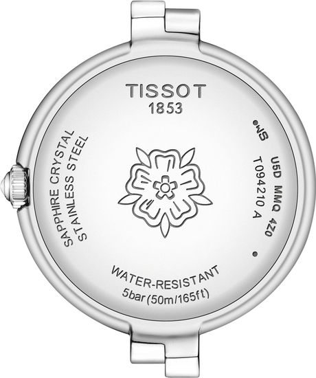 Tissot T094.210.11.116.02 женские часы Tissot Flamingo back side