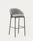 Барный стул Eamy светло-серый с черной отделкой