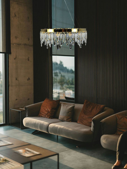 Люстра подвесная Lanbos, 16 ламп Е14, 640 Вт, до 35 кв м, латунь