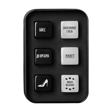 КУБИКИ ДЛЯ ДВОИХ "ТЕРРИТОРИЯ СОБЛАЗНА. ЧУВСТВЕННОЕ УДОВОЛЬСТВИЕ" 3 неон. кубика, 3 пластиковых кубика