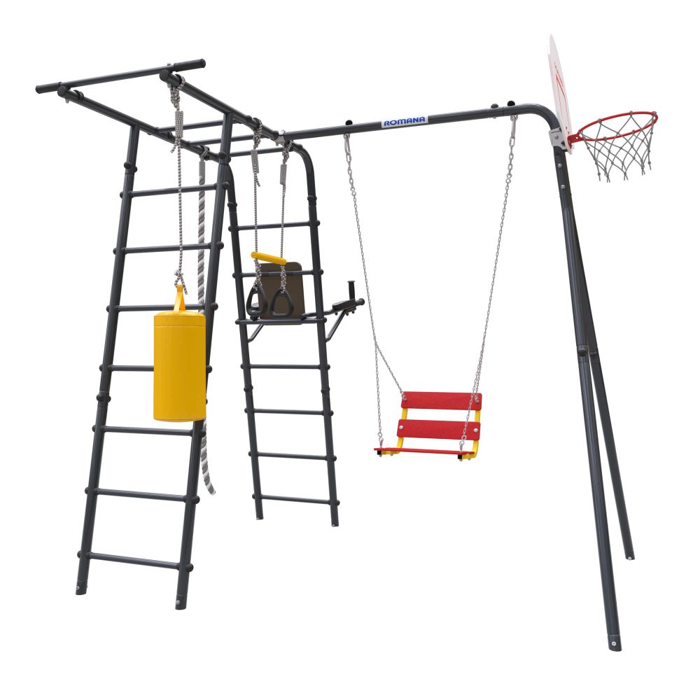 ROMANA Спорт (антрацит) (с цепными качелями)