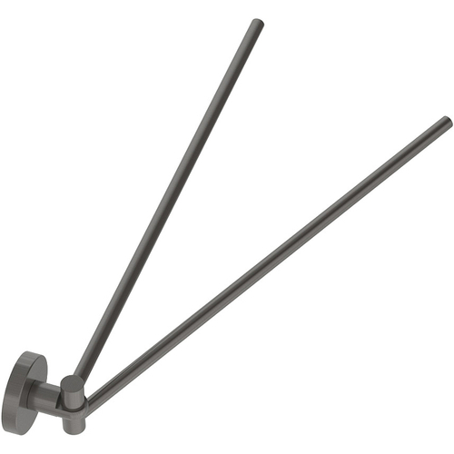 Полотенцедержатель Cezares Relax RELAX-THD-S-GM двойной поворотный Оружейная сталь