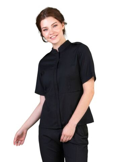 Рубашка медицинская женская на молнии Тезис TZ400, черный, 58